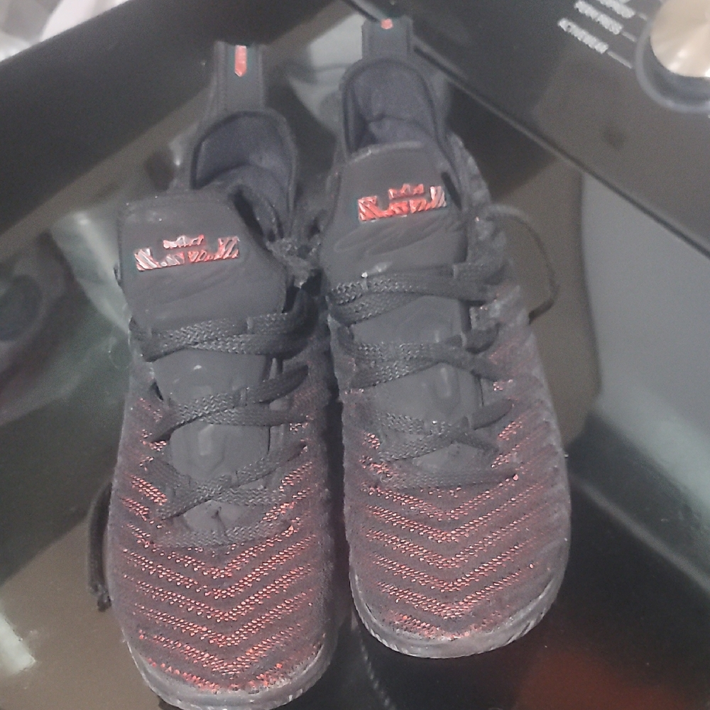 Kids Black and Red Sneakers